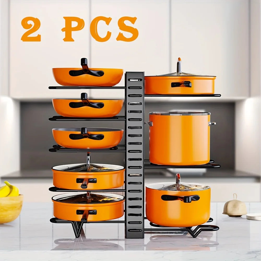 Hign-concerned Pot Rack Organizer Pan Rack Kitchen Storage