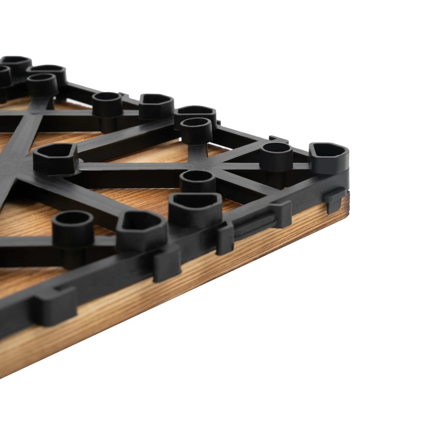 Wood Interlocking Deck Tiles 12x12 Brown Waterproof Patio