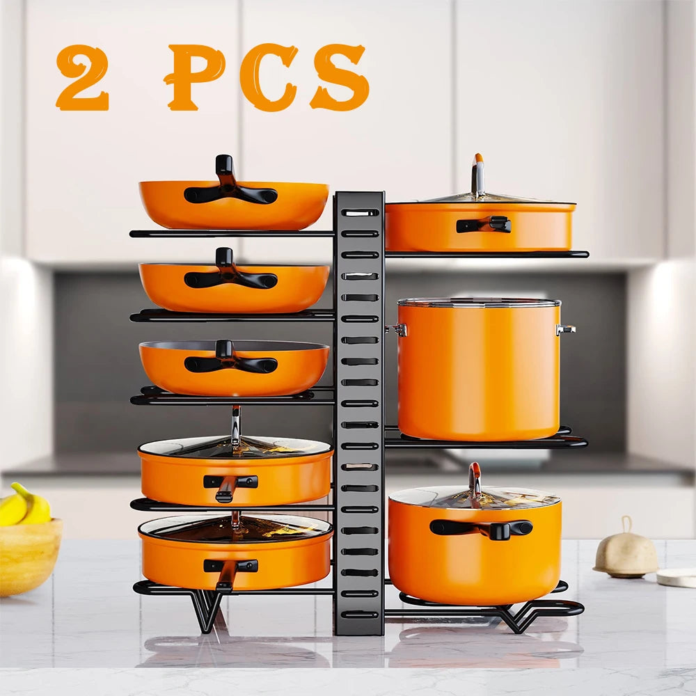 Hign-concerned Pot Rack Organizer Pan Rack Kitchen Storage