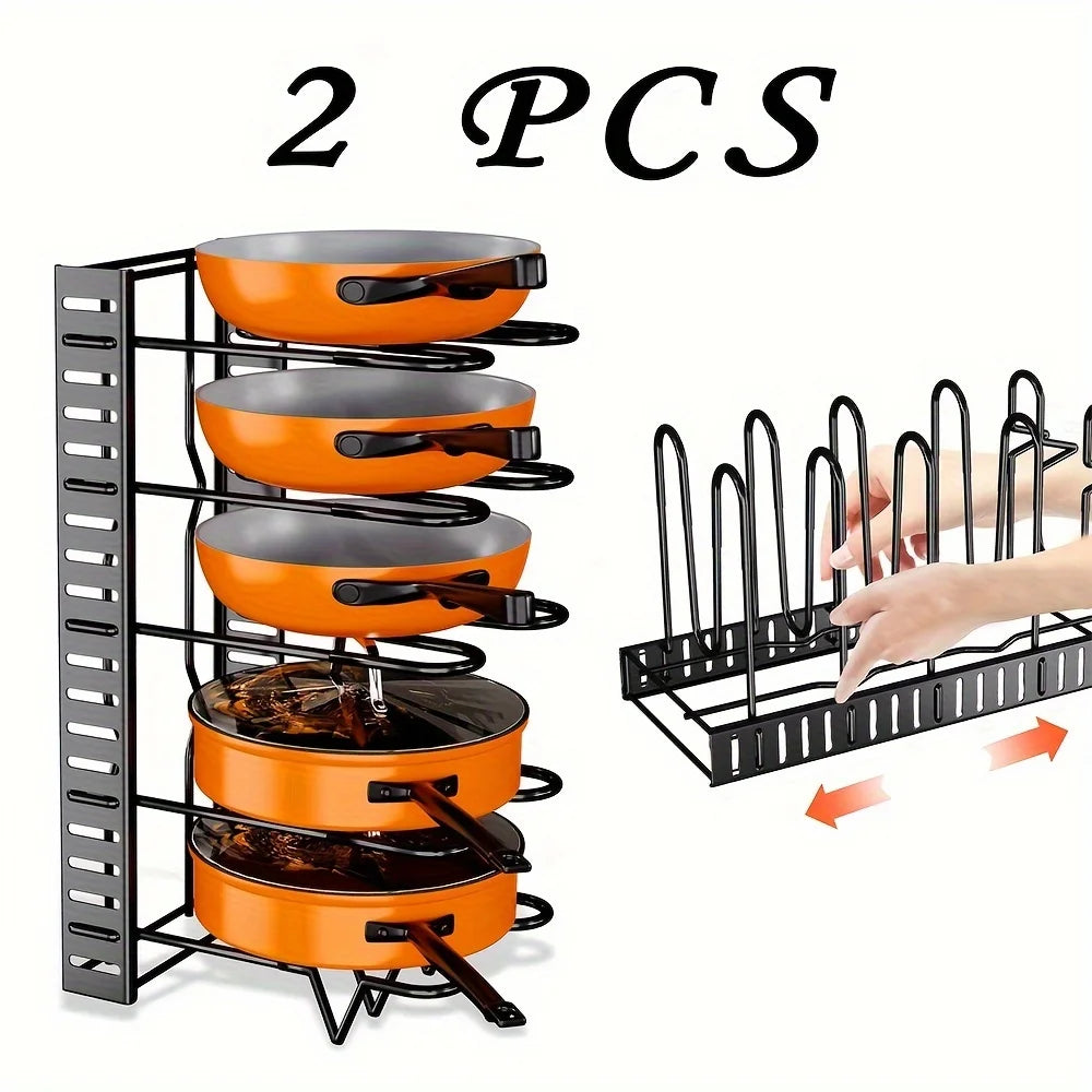 Hign-concerned Pot Rack Organizer Pan Rack Kitchen Storage
