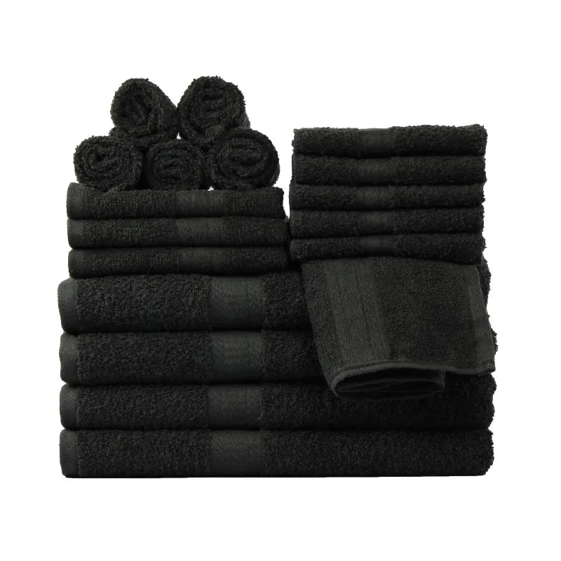 100 Percent Cotton Towel Set 18 Piece Bath Towels Deluxe