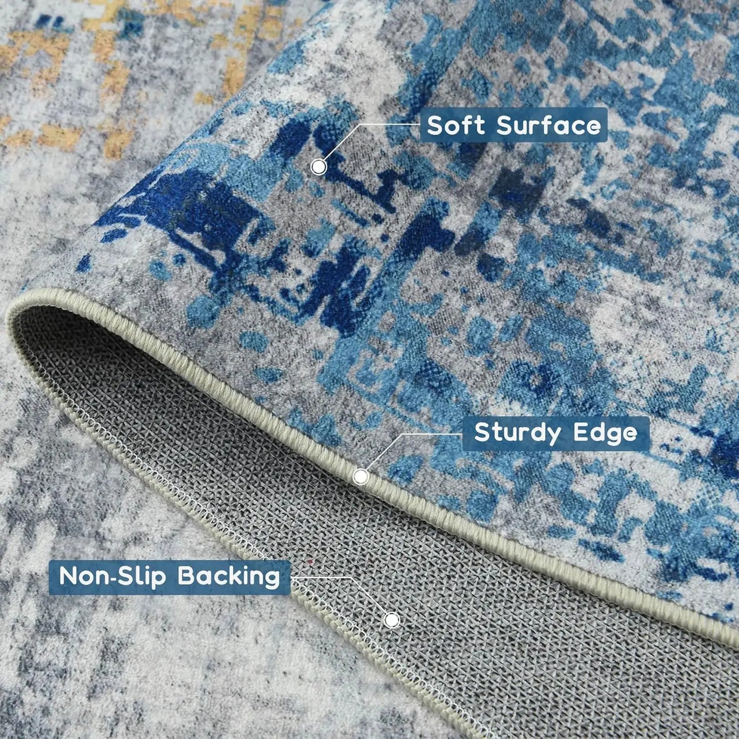 NoahasCN Living Room Area Rug Modern Abstract Non Slip