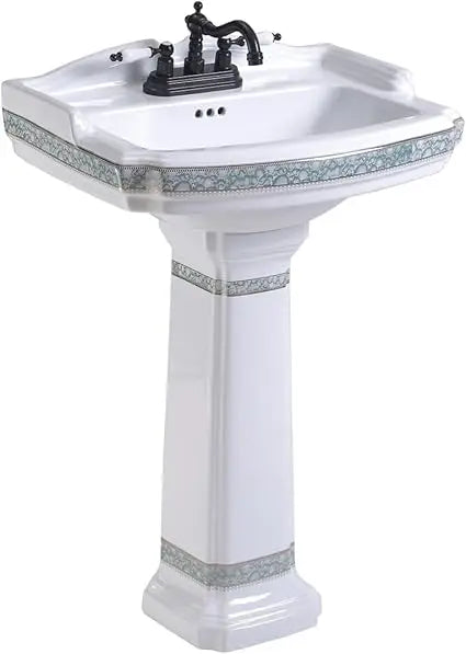 Renovators Supply Ondine White Pedestal Sink Overflow