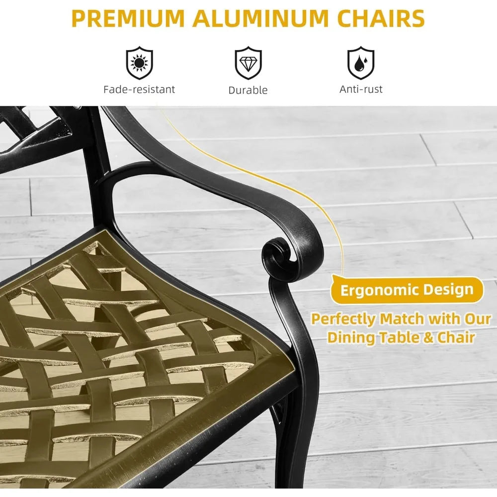 Heavenly Home Decor MKDK Cast Aluminum Outdoor Bench