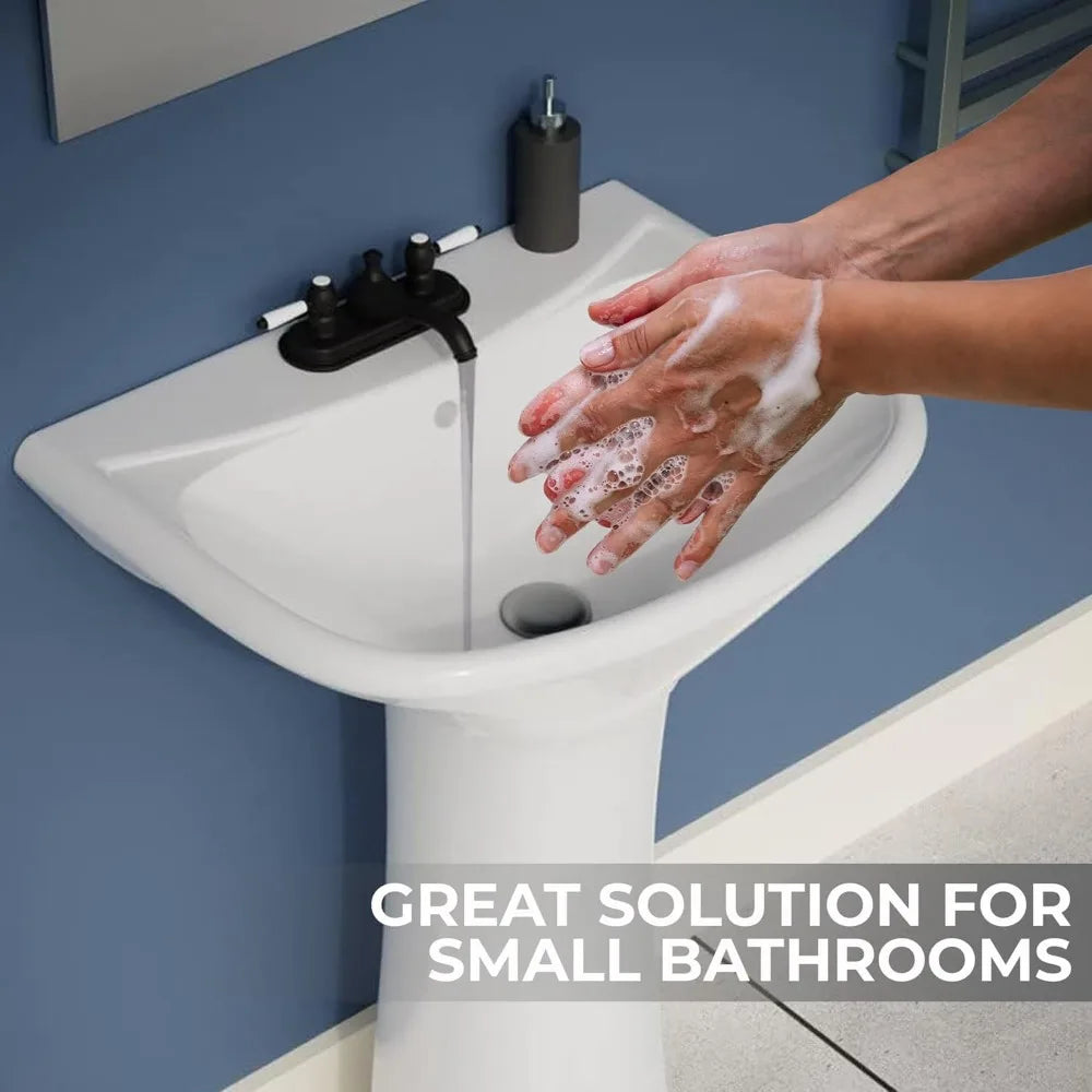 Renovators Supply Ondine White Pedestal Sink Overflow