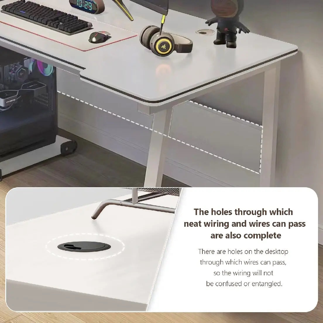 WXJHL Gaming Desk PC Wood Writing Table For Home Office