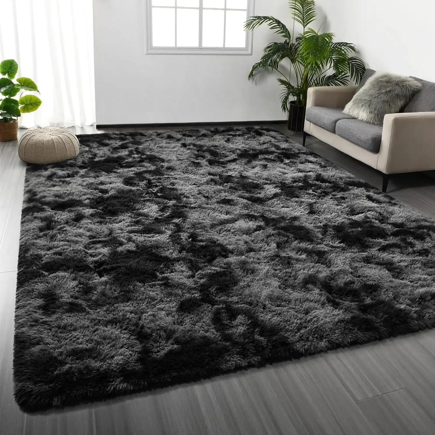 Lochas Plush Tie Dye Velvet Rug For Modern Home Decor