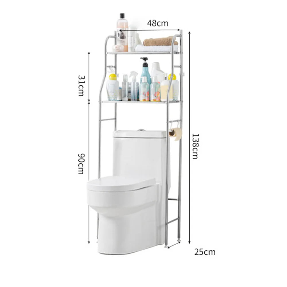 HiMISSH Over Toilet Storage Organizer With Towel Hooks
