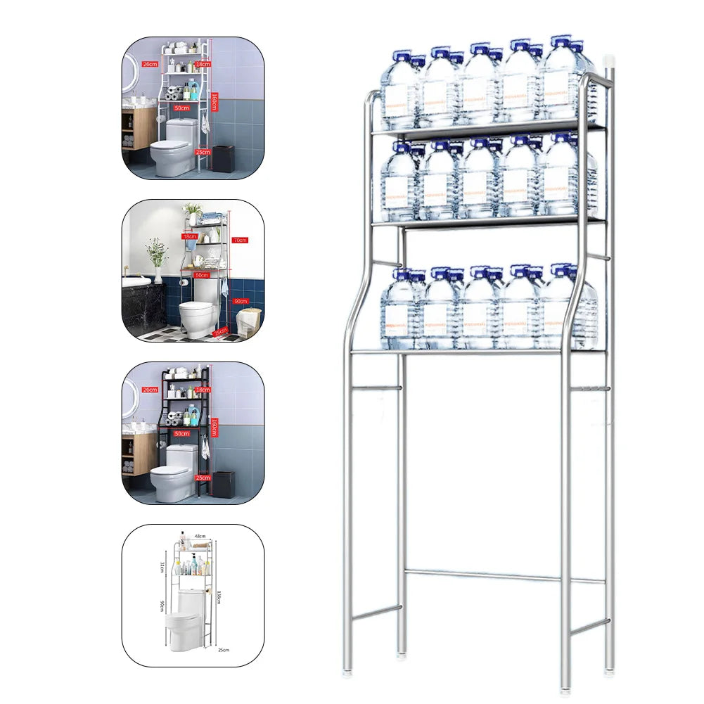 HiMISSH Over Toilet Storage Organizer With Towel Hooks