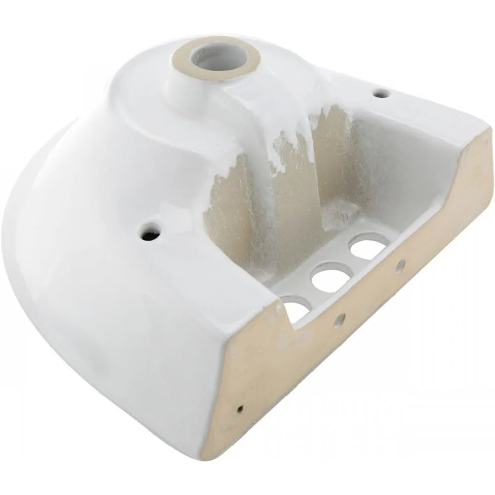 Ondine Ceramic Pedestal Bathroom Sink With Overflow