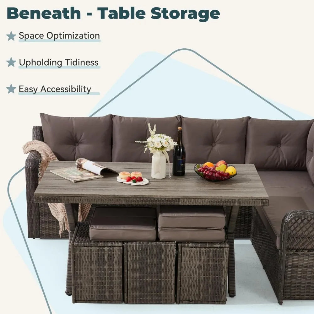 Heavenly HomeDecor 7 Piece Patio Set Outdoor Dining