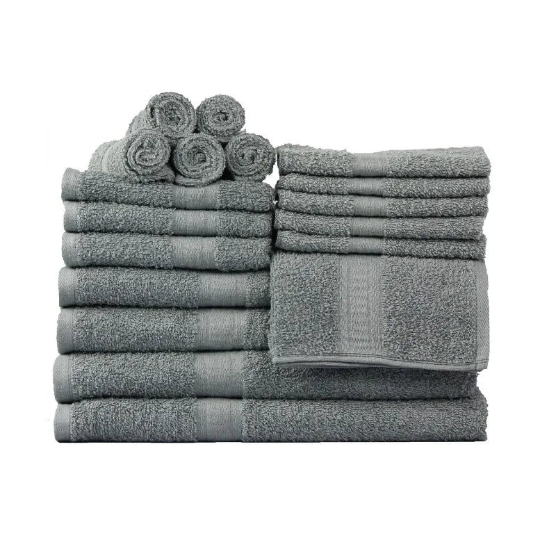 100 Percent Cotton Towel Set 18 Piece Bath Towels Deluxe