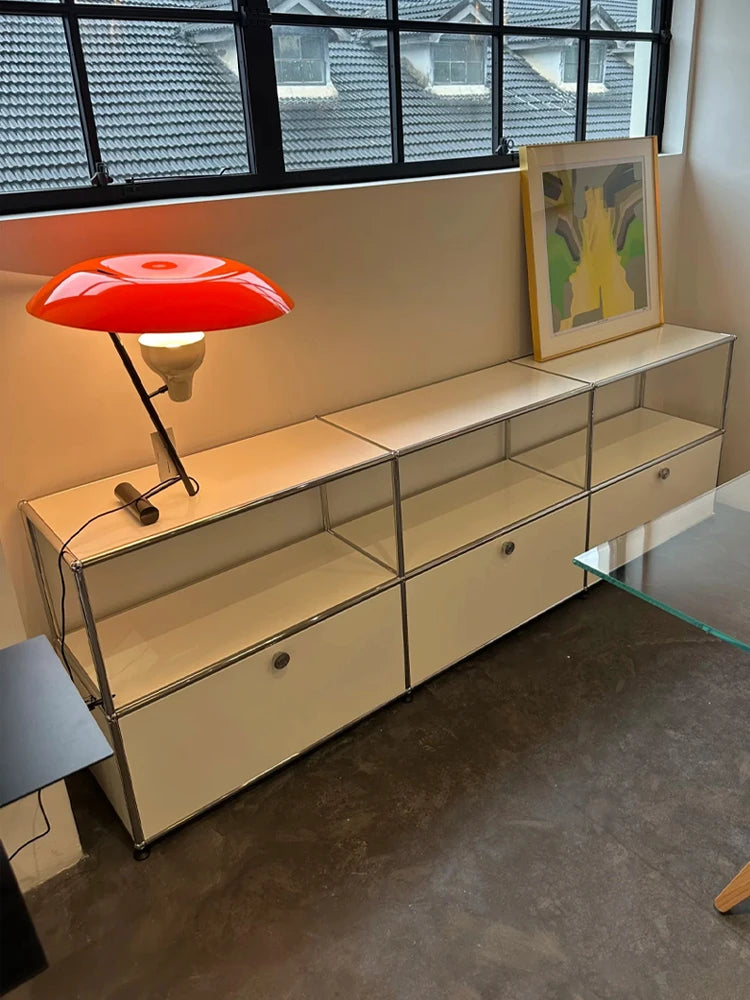 Bigcityfur TV Stand Storage Cabinet Metal Living Room