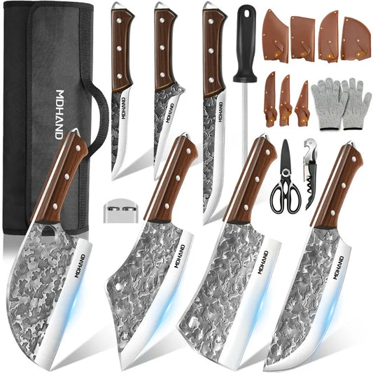 14PCS Japanese Chef Knife Set High Carbon Steel Sharp Blade for Meat Slicing Peeling Chopping Cooking Kitchen Knives Set