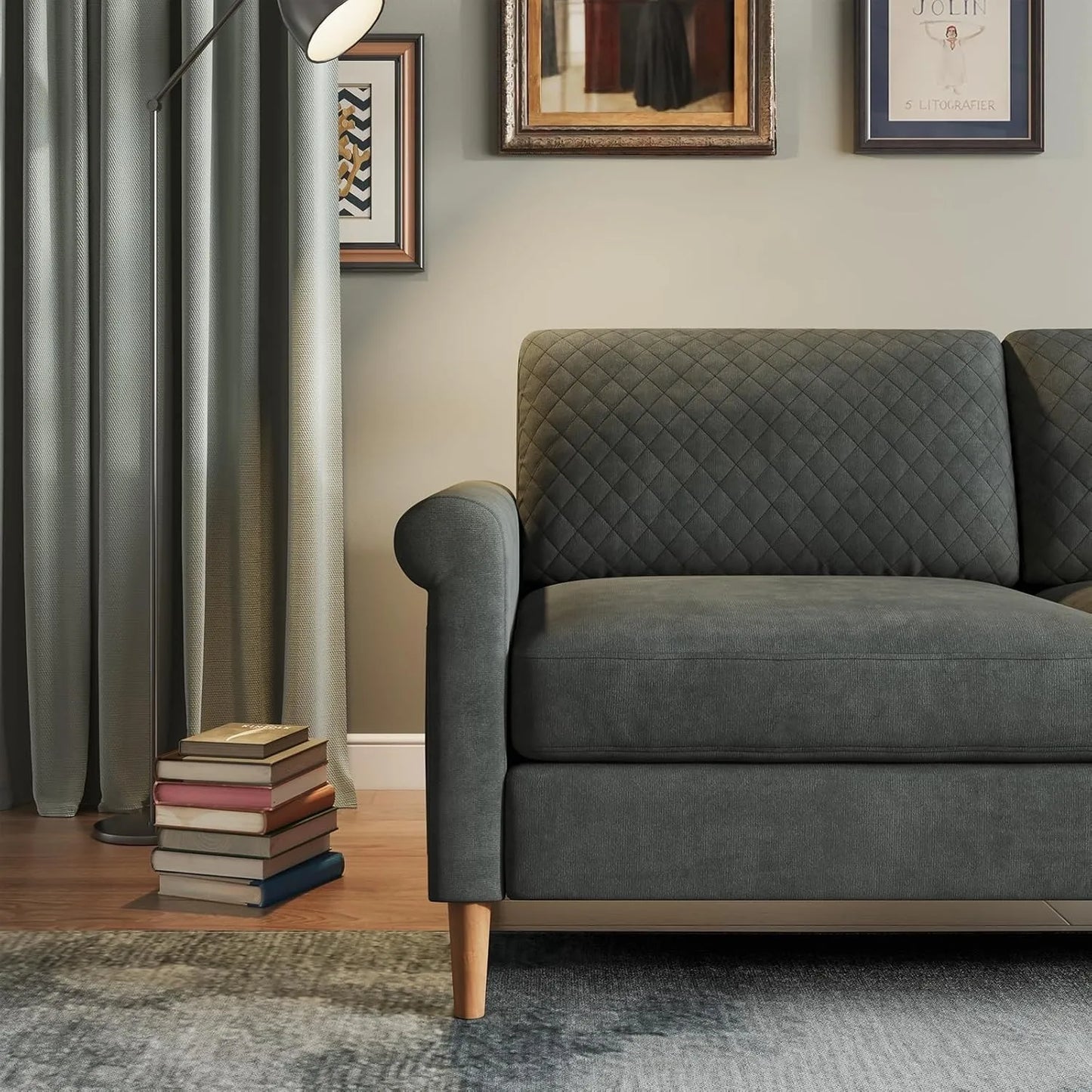 65" Loveseat, Comfy Small Couch,Mid Century Modern Decor Loveseat Sofa,Couches for Living Room,2-Seat Sofa Living Room Furniture