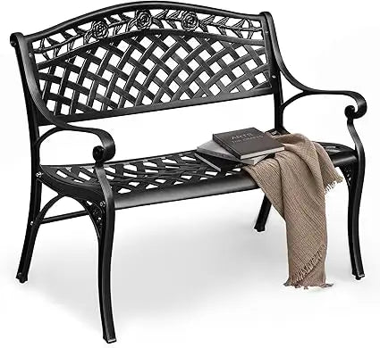 Heavenly Home Decor MKDK Cast Aluminum Outdoor Bench