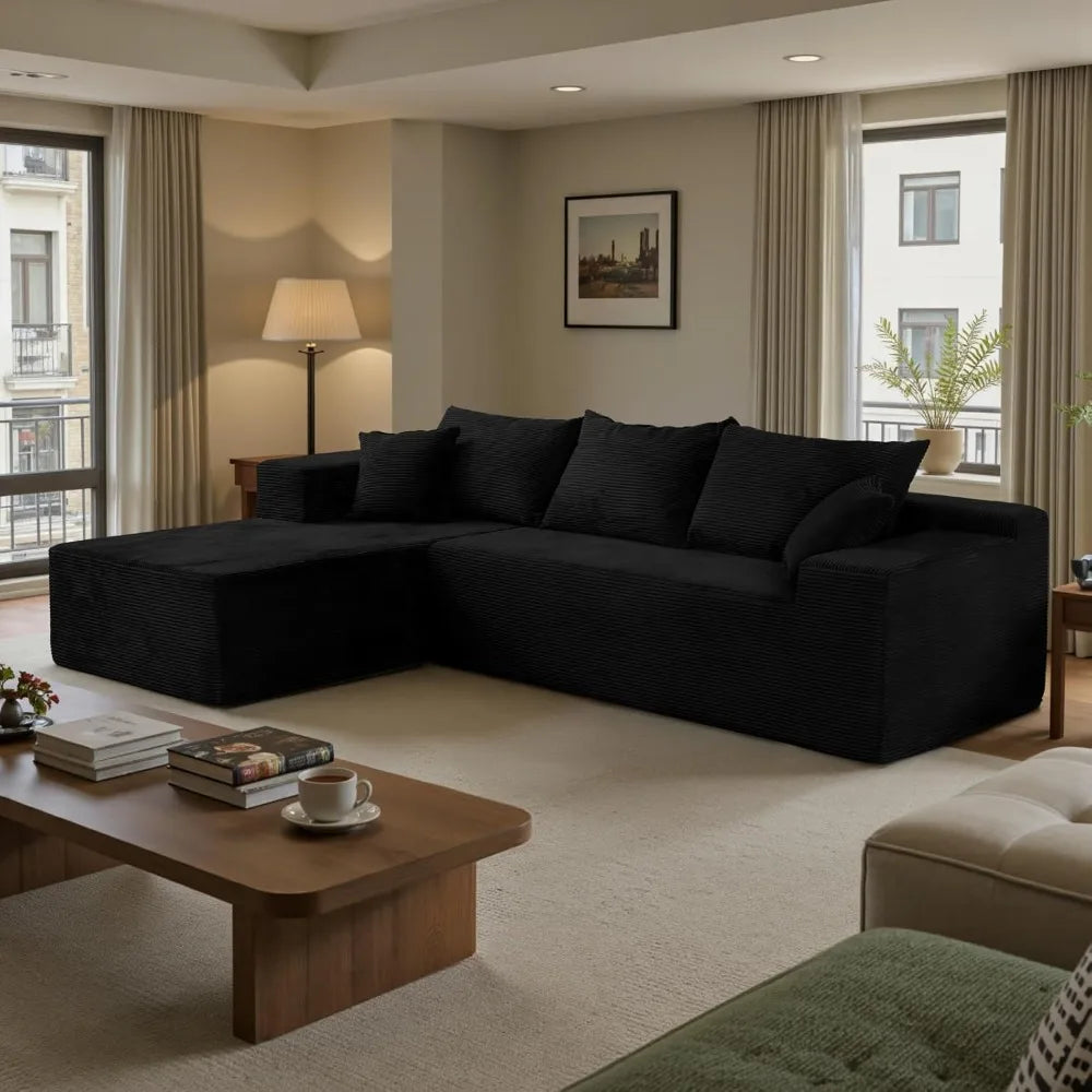 HUANZHUANG Cloud Sectional Couch With L Shape Chaise