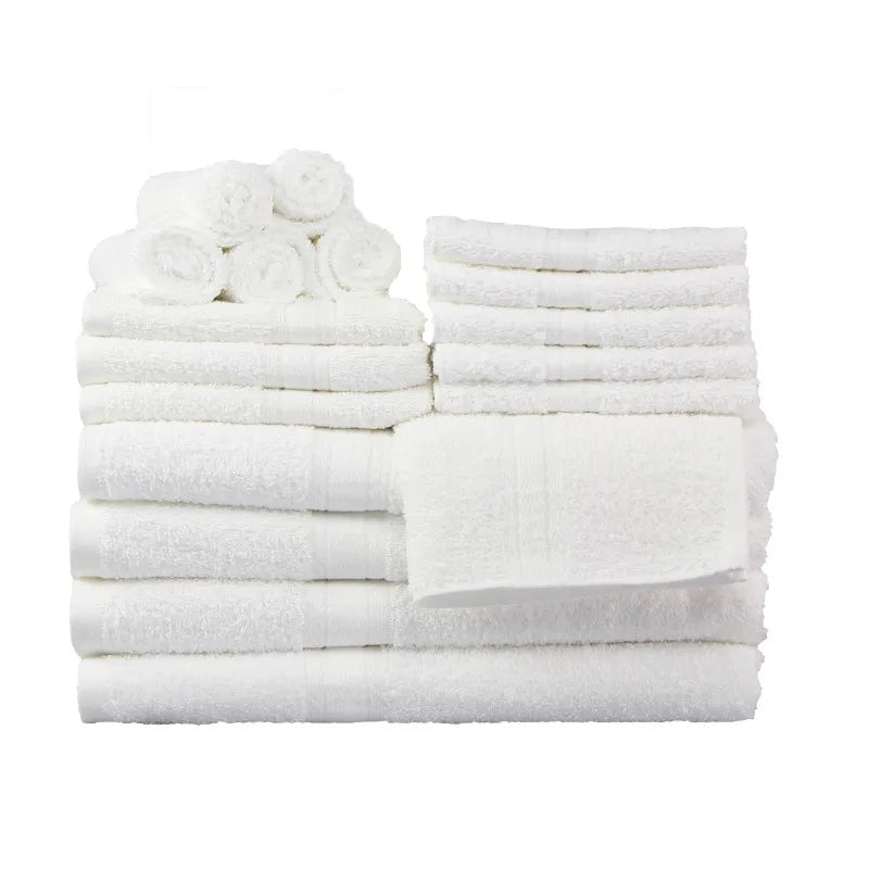 100 Percent Cotton Towel Set 18 Piece Bath Towels Deluxe