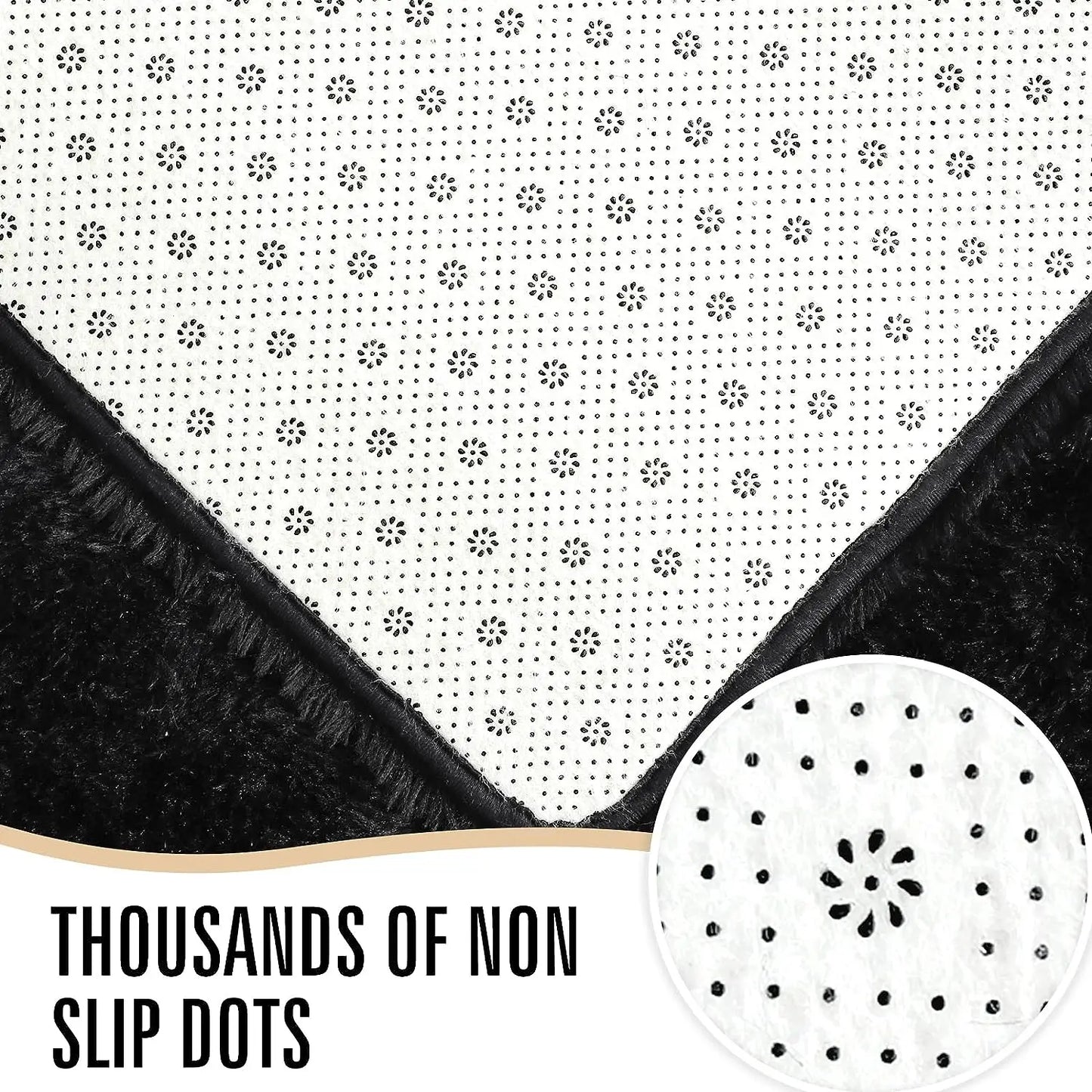 Aubusson Fluffy Area Rug For Living Room And Bedroom