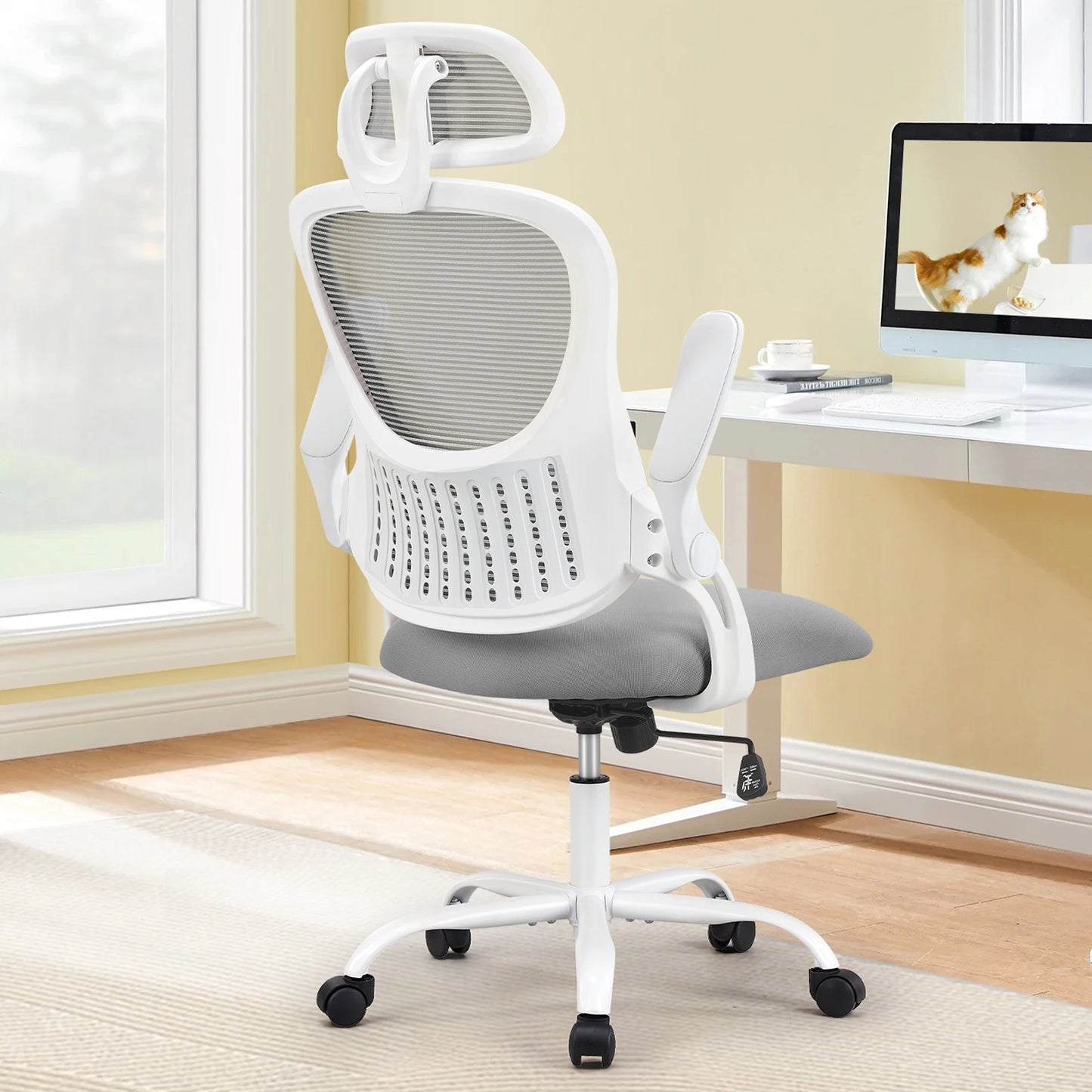 JHK Ergonomics Mesh Office Chair With Adjustable Headrest