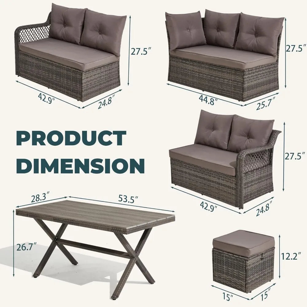 Heavenly HomeDecor 7 Piece Patio Set Outdoor Dining