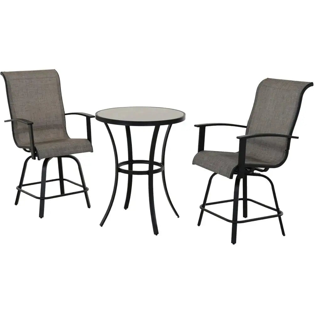 Heavenly HomeDecor 3 Piece Patio Bar Set With Swivel Stools