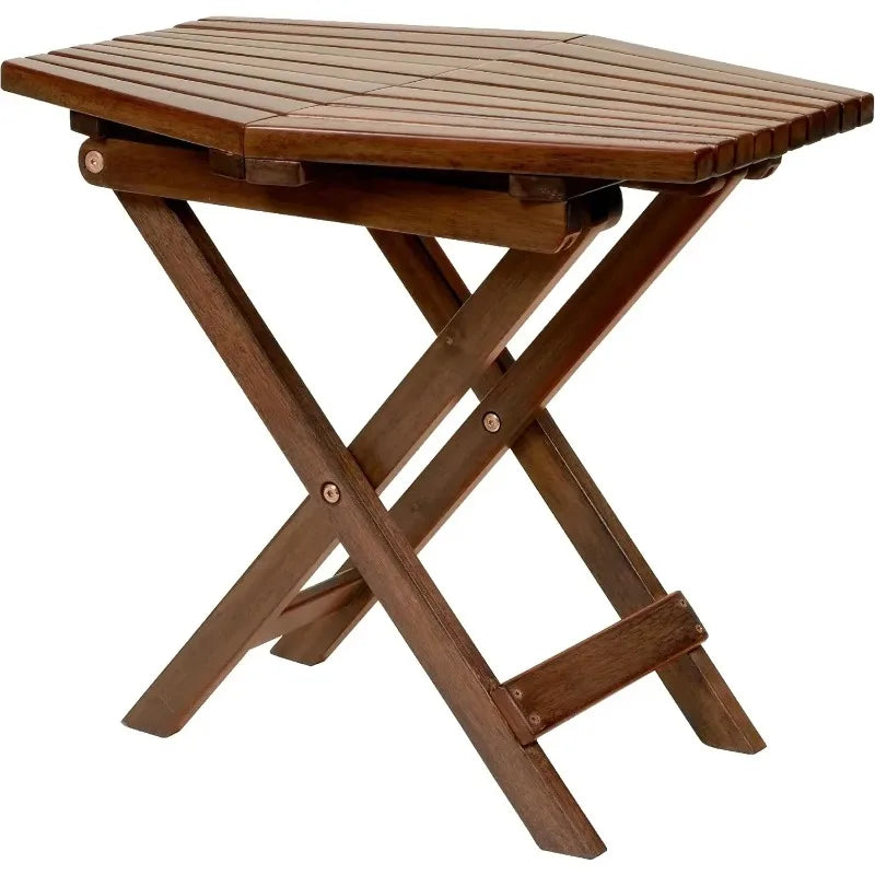Popular.Tamarack Folding Table - Outdoor Patio Furniture Accessory for Home Entertaining in the Patio, Backyard, and Deck, Cinna