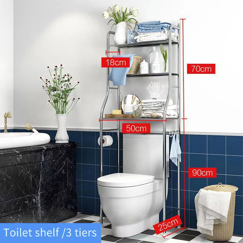 HiMISSH Over Toilet Storage Organizer With Towel Hooks