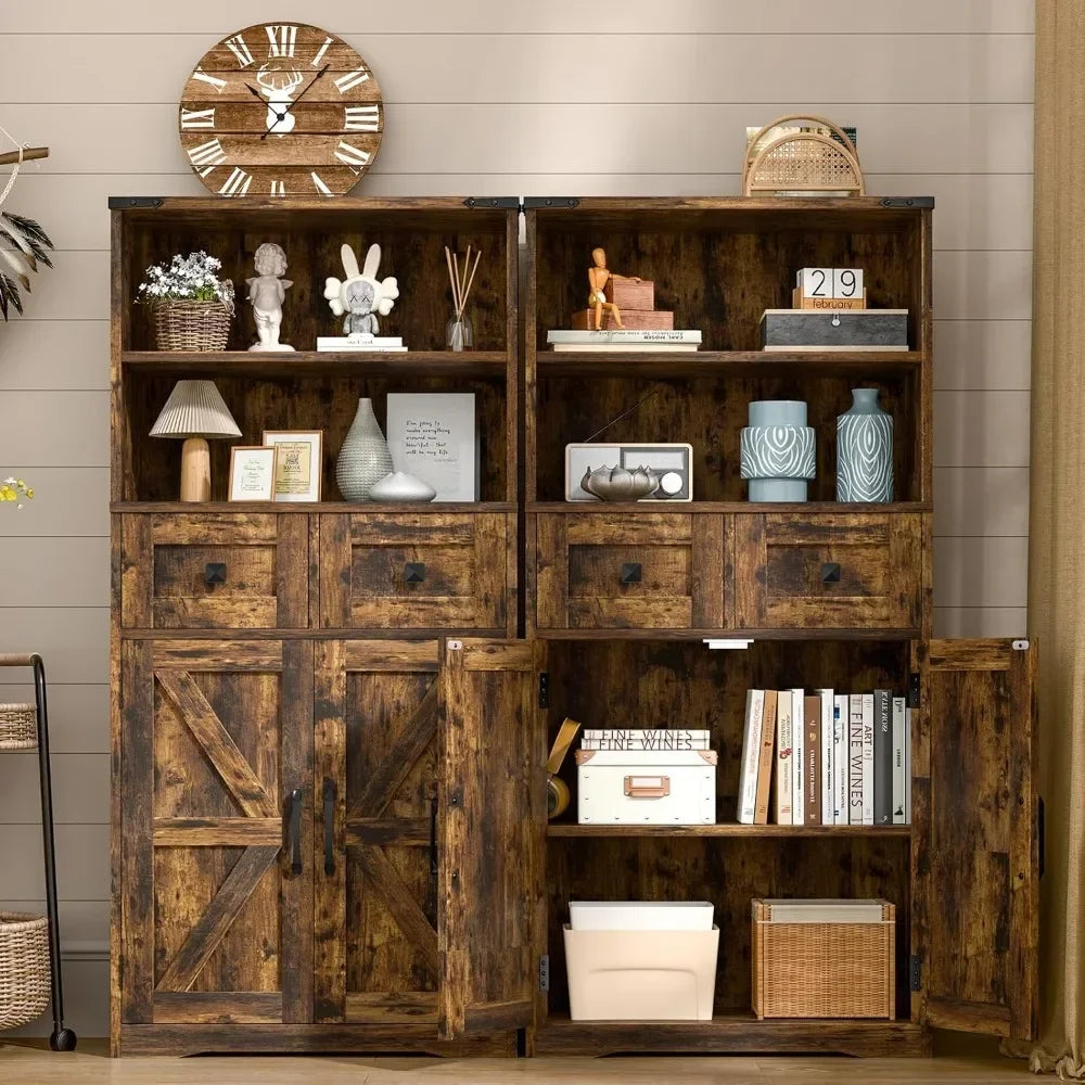Farmhouse Storage Cabinet, Bathroom Cabinet with Drawer, Floor Storage Cabinet, Farmhouse Storage Cabinet