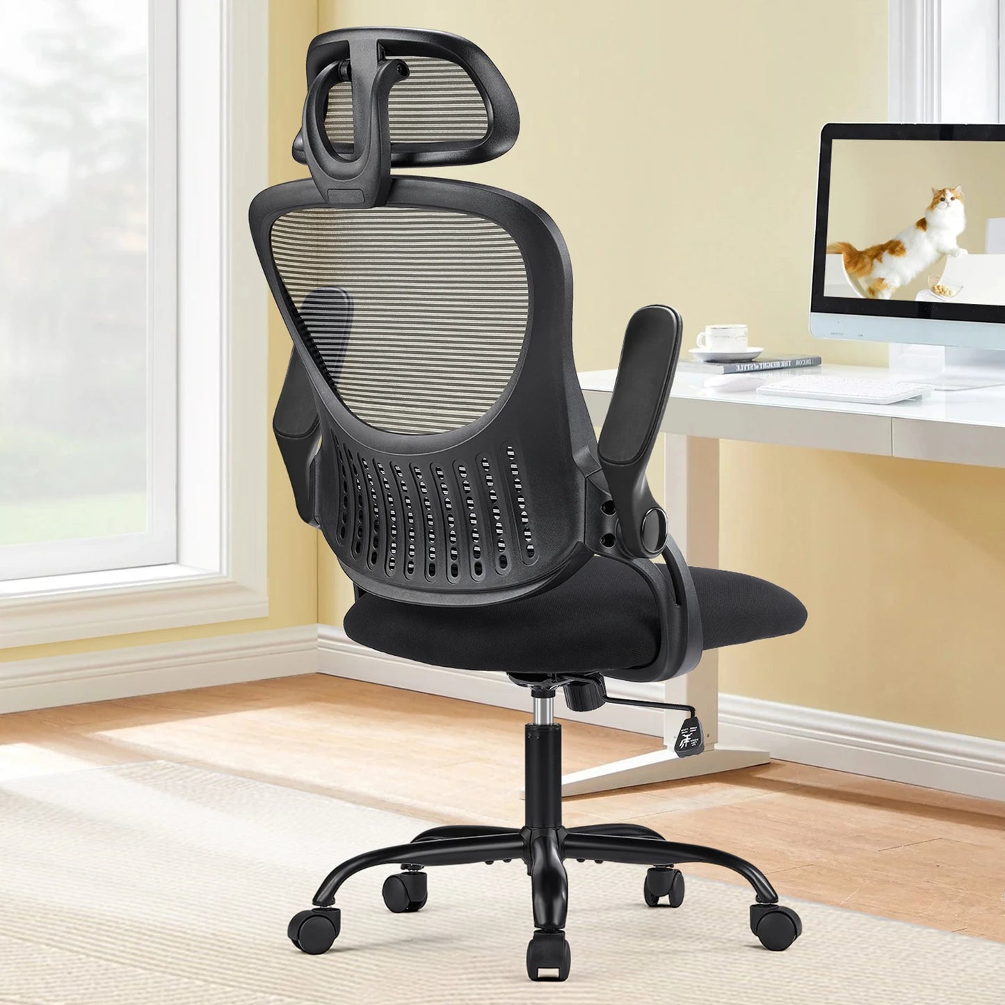 JHK Ergonomics Mesh Office Chair With Adjustable Headrest