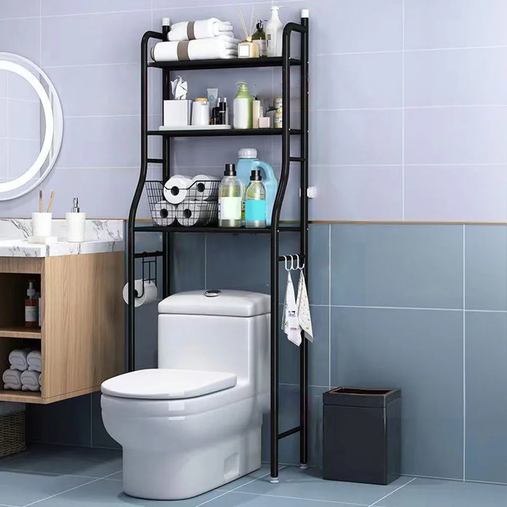 HiMISSH Over Toilet Storage Organizer With Towel Hooks
