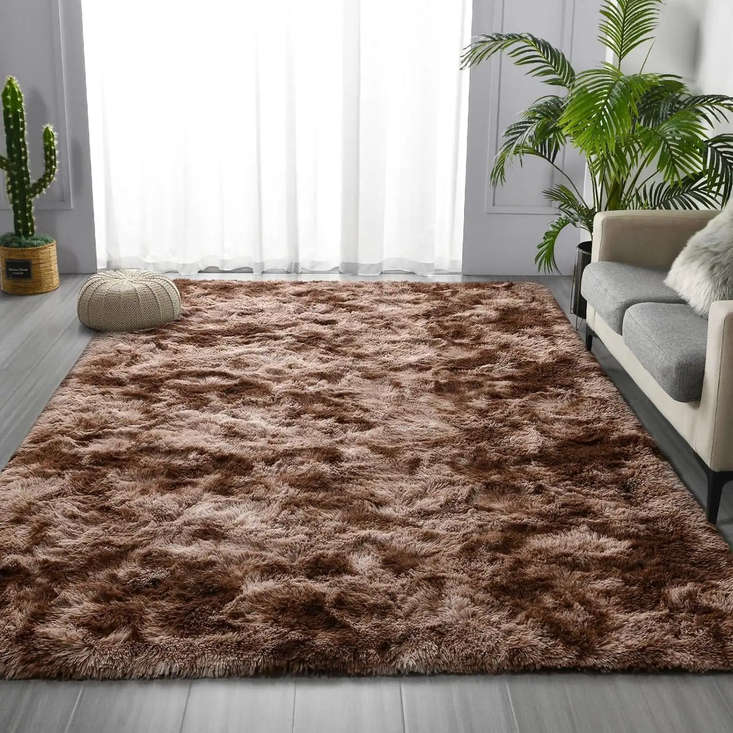Lochas Plush Tie Dye Velvet Rug For Modern Home Decor