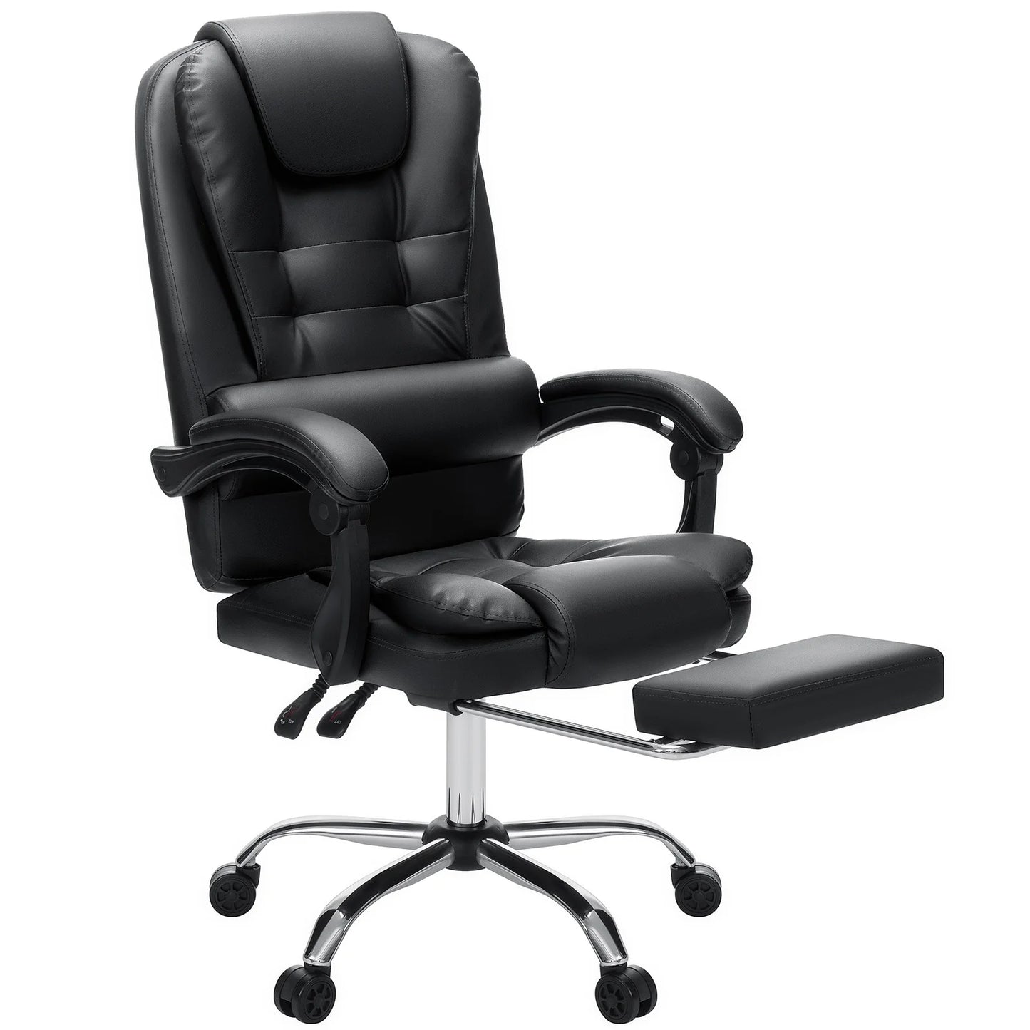Hommpa Office Chair Massage High Back Leather Footrest