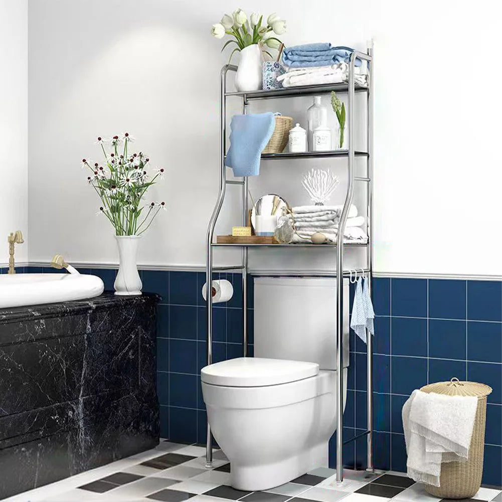 HiMISSH Over Toilet Storage Organizer With Towel Hooks