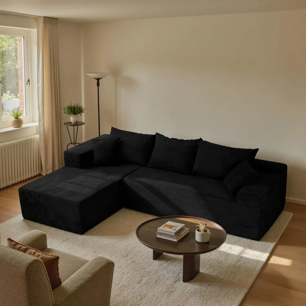 HUANZHUANG Cloud Sectional Couch With L Shape Chaise