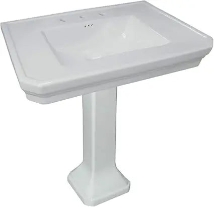 Renovators Supply Ondine White Pedestal Sink Overflow