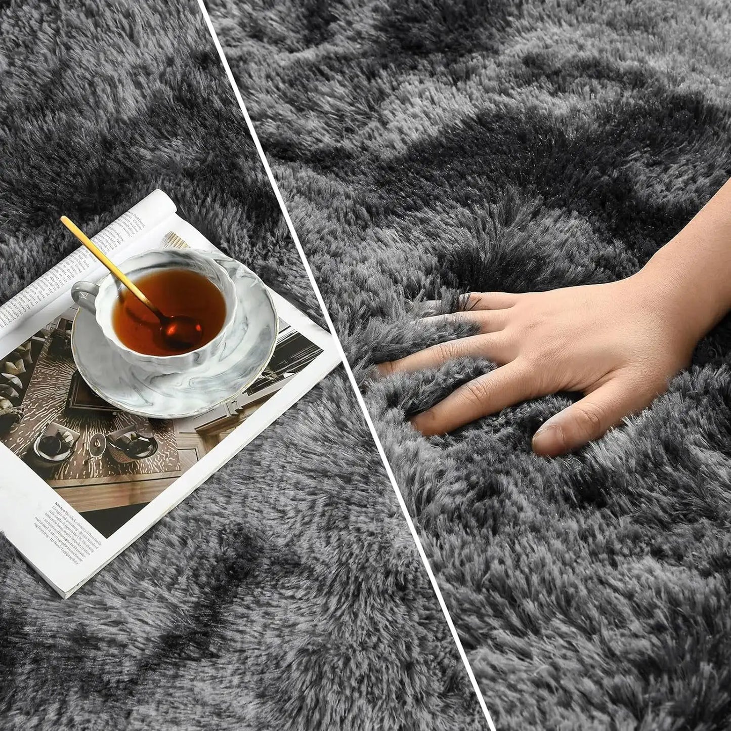 Lochas Plush Tie Dye Velvet Rug For Modern Home Decor