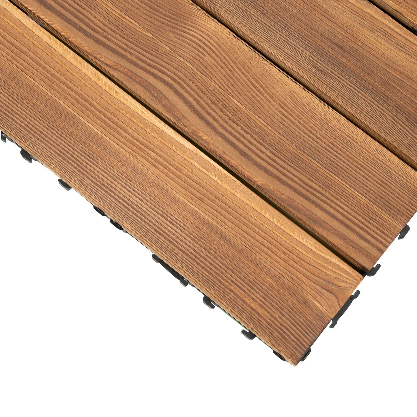 Wood Interlocking Deck Tiles 36 Count Waterproof Flooring