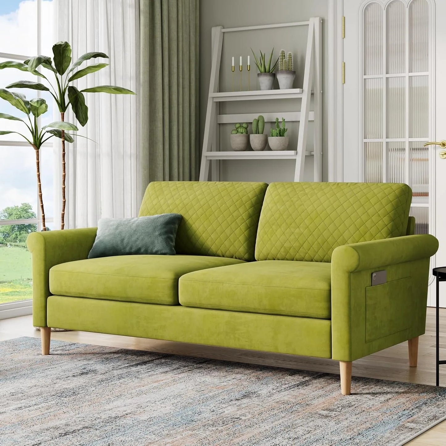 65" Loveseat, Comfy Small Couch,Mid Century Modern Decor Loveseat Sofa,Couches for Living Room,2-Seat Sofa Living Room Furniture