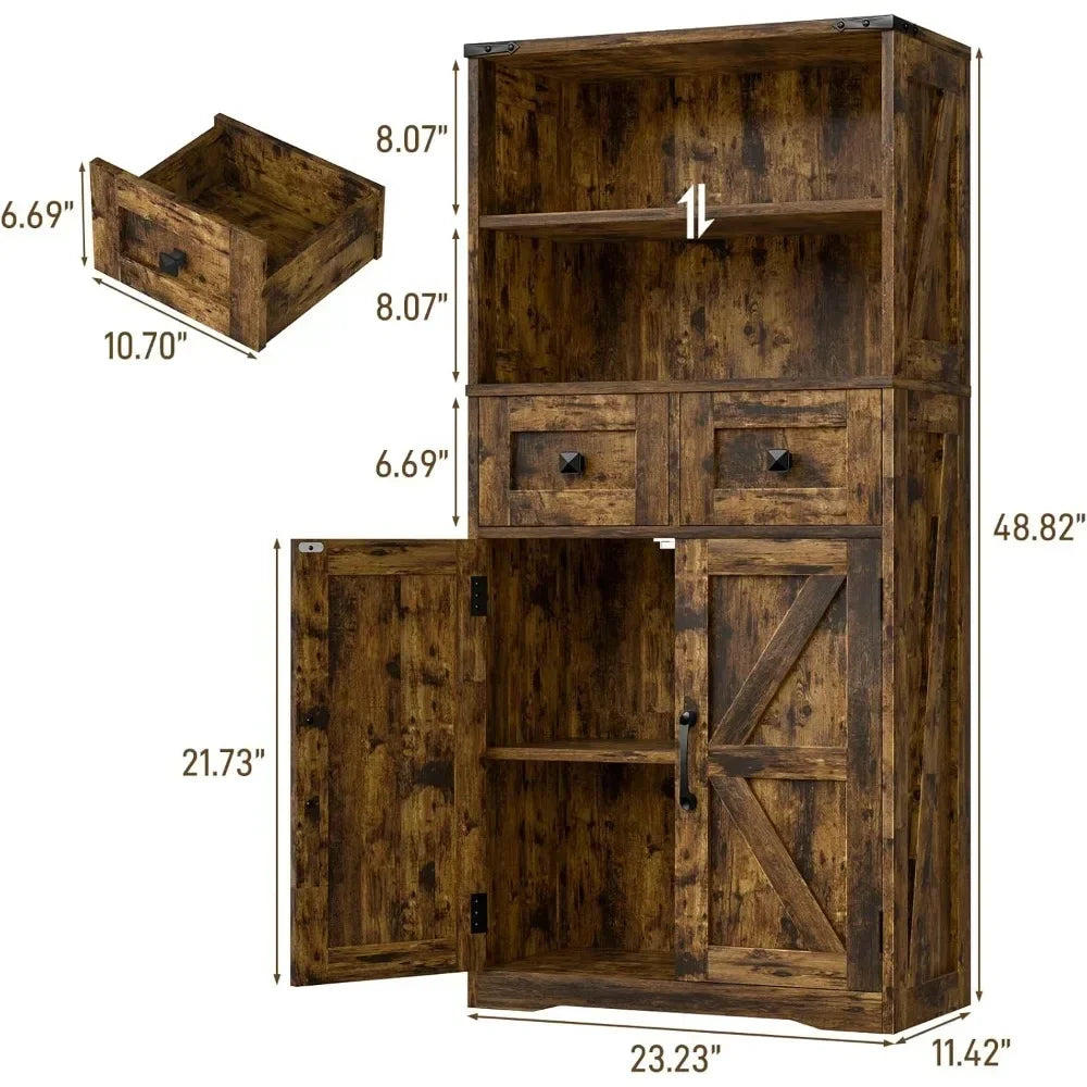 Farmhouse Storage Cabinet, Bathroom Cabinet with Drawer, Floor Storage Cabinet, Farmhouse Storage Cabinet